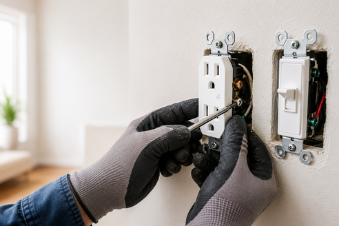 Reparacion de tomacorrientes e interruptores